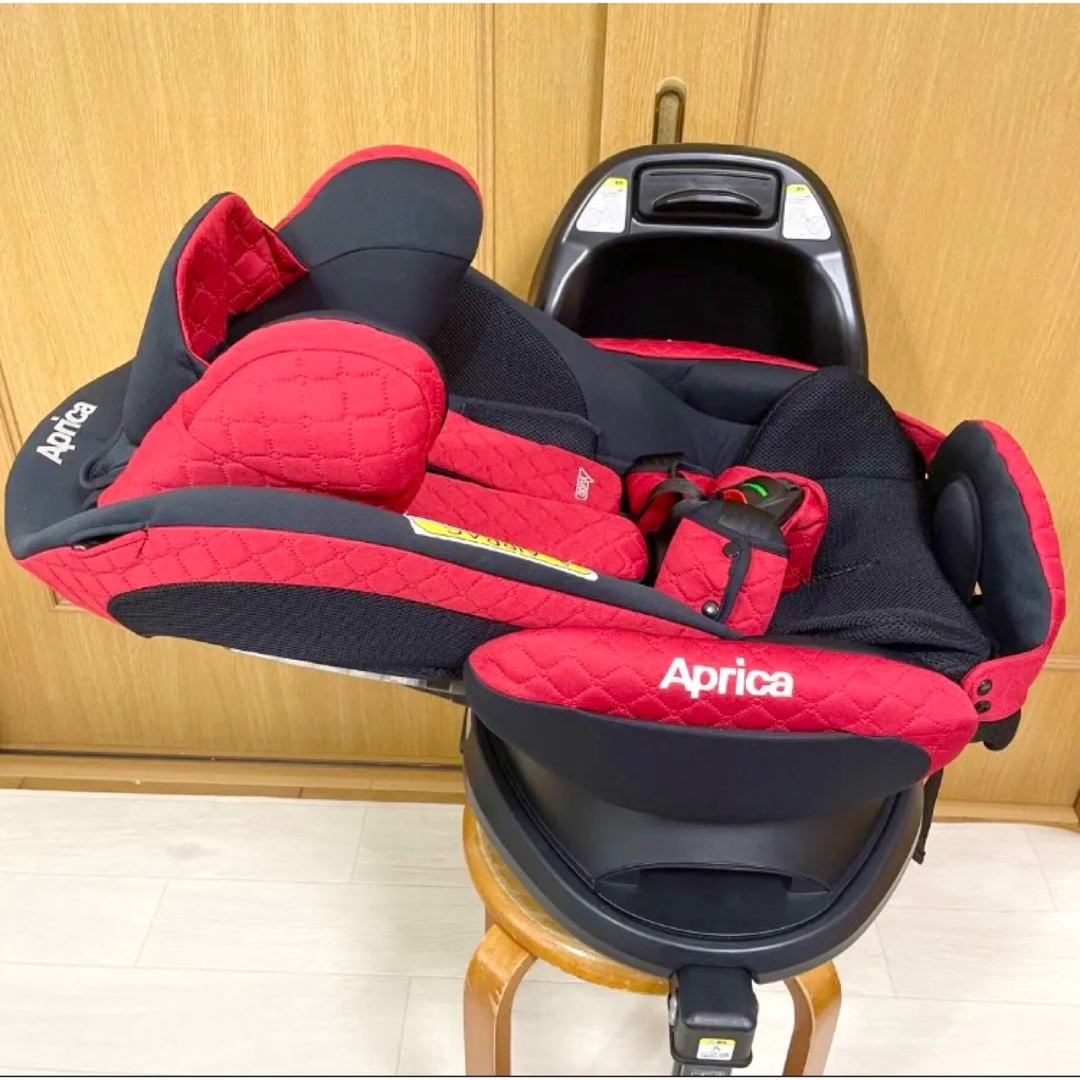 美品』アップリカチャイルドシート フラディアグロウisofix DX レッド-