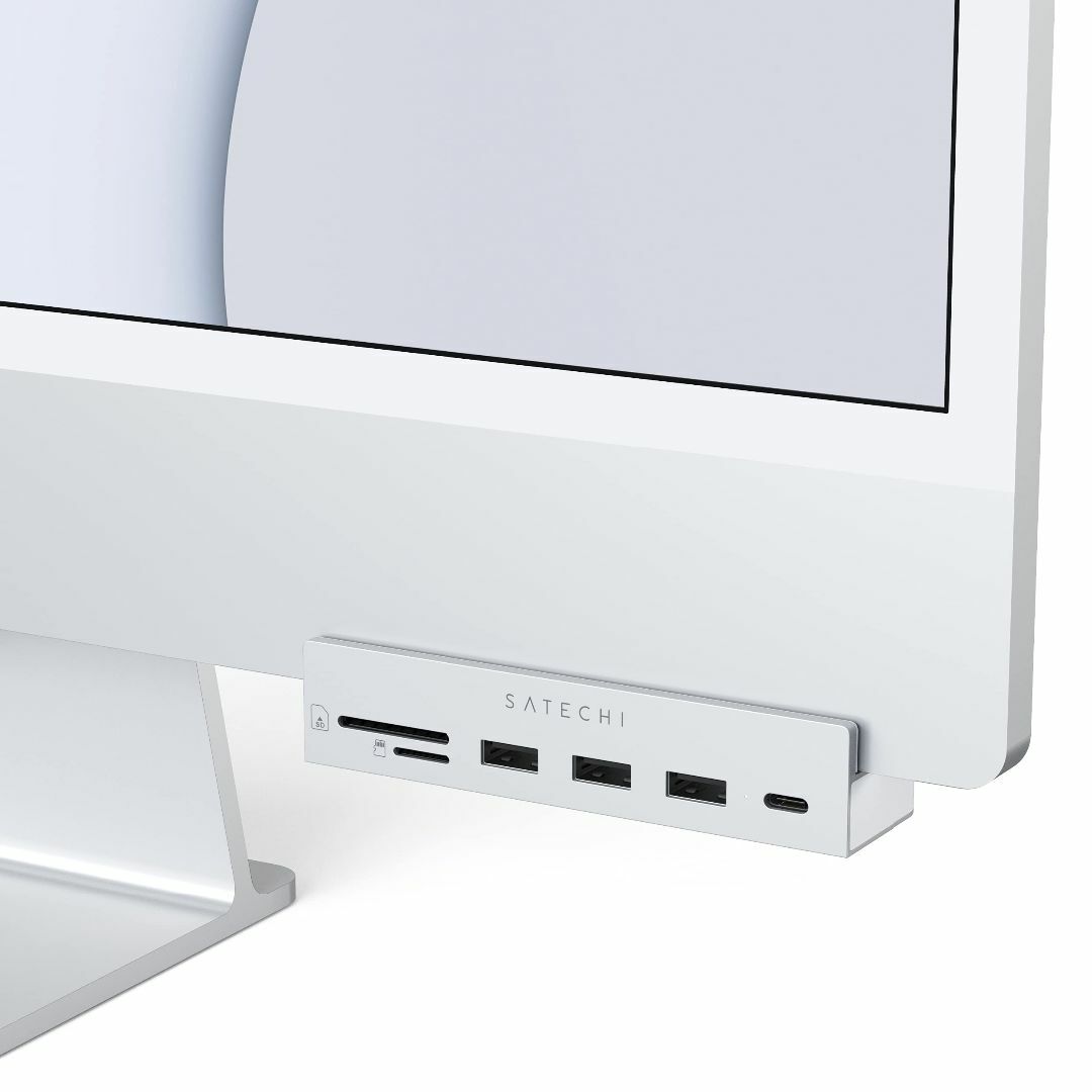 PC周辺機器【色: シルバー】Satechi iMac24インチ用 USB-C クランプハブ