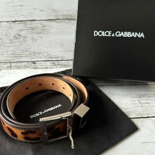 DOLCE & GABBANA ドルガバ ワニ革 豹柄 クロコ アニマル ベルト(ベルト)