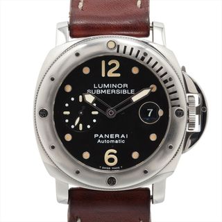 パネライ(PANERAI)のパネライ ルミノール サブマーシブル SS×社外革   メンズ 腕時計(腕時計(アナログ))