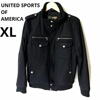 訳アリ United Sports Of America ウールジャケット XL(ライダースジャケット)