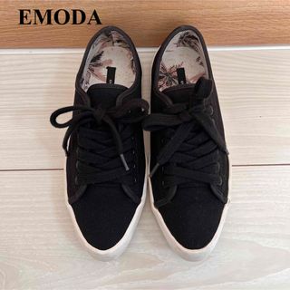 エモダ(EMODA)のEMODA  スニーカー　ポインテッドトゥ　ブラック　エモダ(スニーカー)