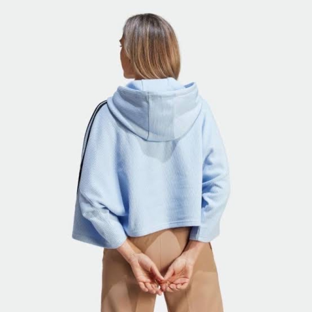 adidas - アディダスオリジナルス【adidas】クロップパーカー ワッフル ... アディダスオリジナルス アディカラー ワッフル クロップ パーカー S 白