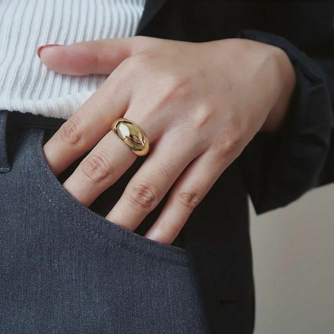 ゴールド リング 14号 18k 太め ステンレス シンプル つけっ ゴールド リング 14号 18k 太め ステンレス シンプル つけっ