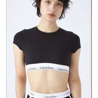 シーケーカルバンクライン(ck Calvin Klein)のカルバンクライン　ck 半袖　Tシャツ　ブラレット　 ブラック Sサイズ(Tシャツ(半袖/袖なし))
