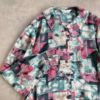 ロキエ(Lochie)のused レトロ 個性的 総柄 ブラウス 古着 ヴィンテージ vintage(シャツ/ブラウス(長袖/七分))