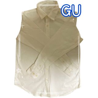 ジーユー(GU)のGU ジーユー フランネルシャツ(長袖) オフホワイト OFFWHITE(シャツ)