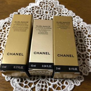 シャネル(CHANEL)のCHANELシャネル〈サブリマージュ〉サンプル3点(未開封品)(クレンジング/メイク落とし)