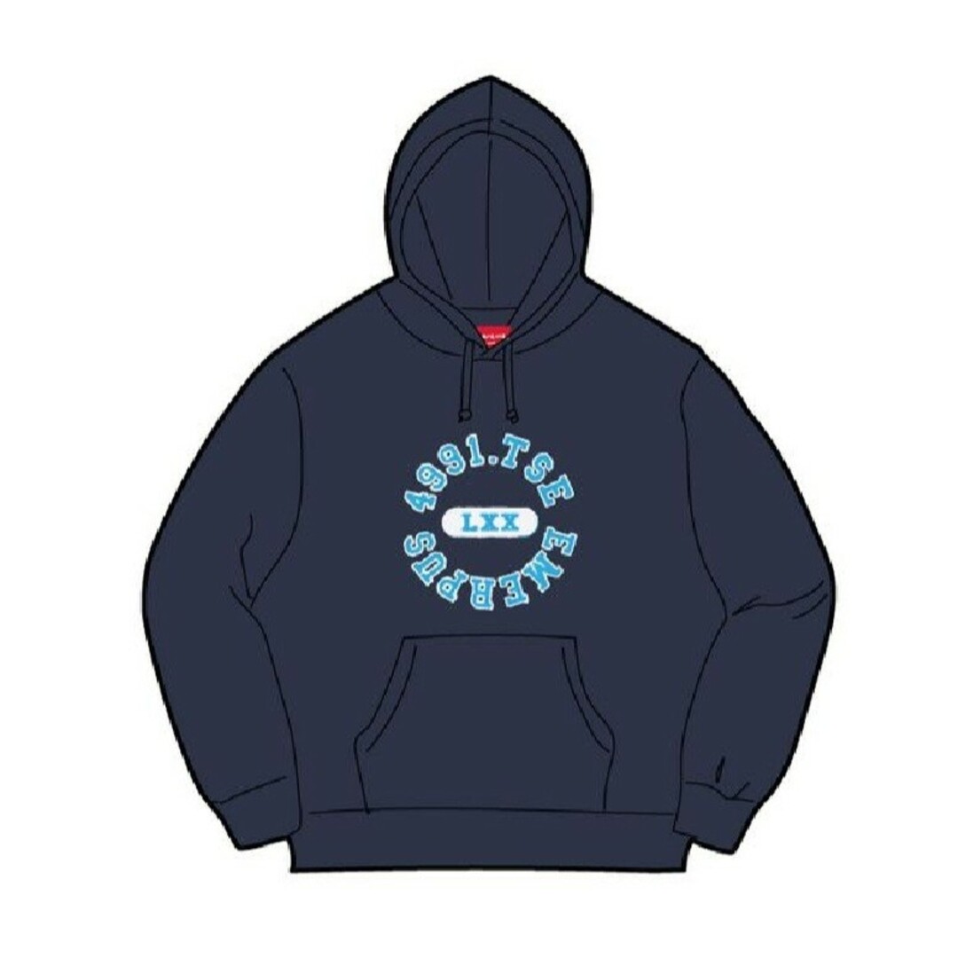 Supreme Reverse Hooded Sweatshirt Navy Lシュプリーム