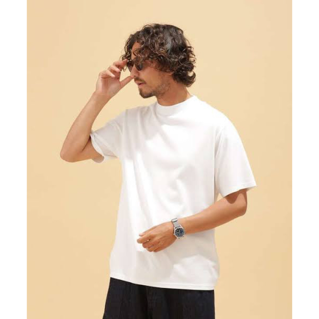 H&M(エイチアンドエム)のH&M モックネック Tシャツ リブ エイチアンドエム メンズのトップス(Tシャツ/カットソー(半袖/袖なし))の商品写真