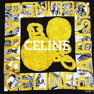 セリーヌ バンダナ/スカーフ(レディース)の通販 900点以上 | celineの ... CELINE セリーヌ 大判 シルクスカーフ フリンジ 花 リボン ロゴ