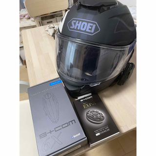 ショウエイ(SHOEI)の廃盤SHOEIヘルメットとb-com 6x ×2セット(ヘルメット/シールド)