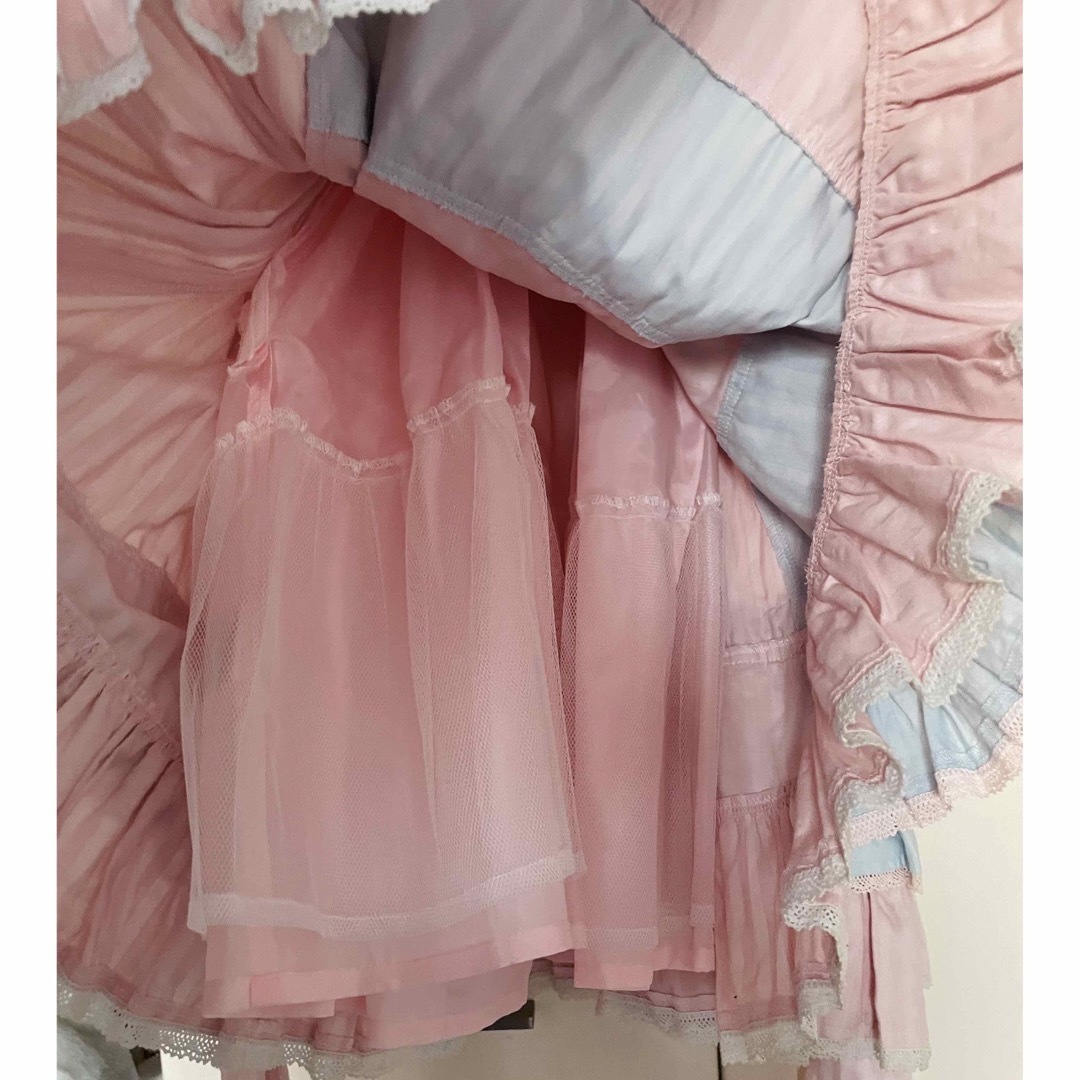 Angelic Pretty(アンジェリックプリティー)のAngelic Pretty ピンク×サックス　JSK ジャンスカ レディースのワンピース(ひざ丈ワンピース)の商品写真