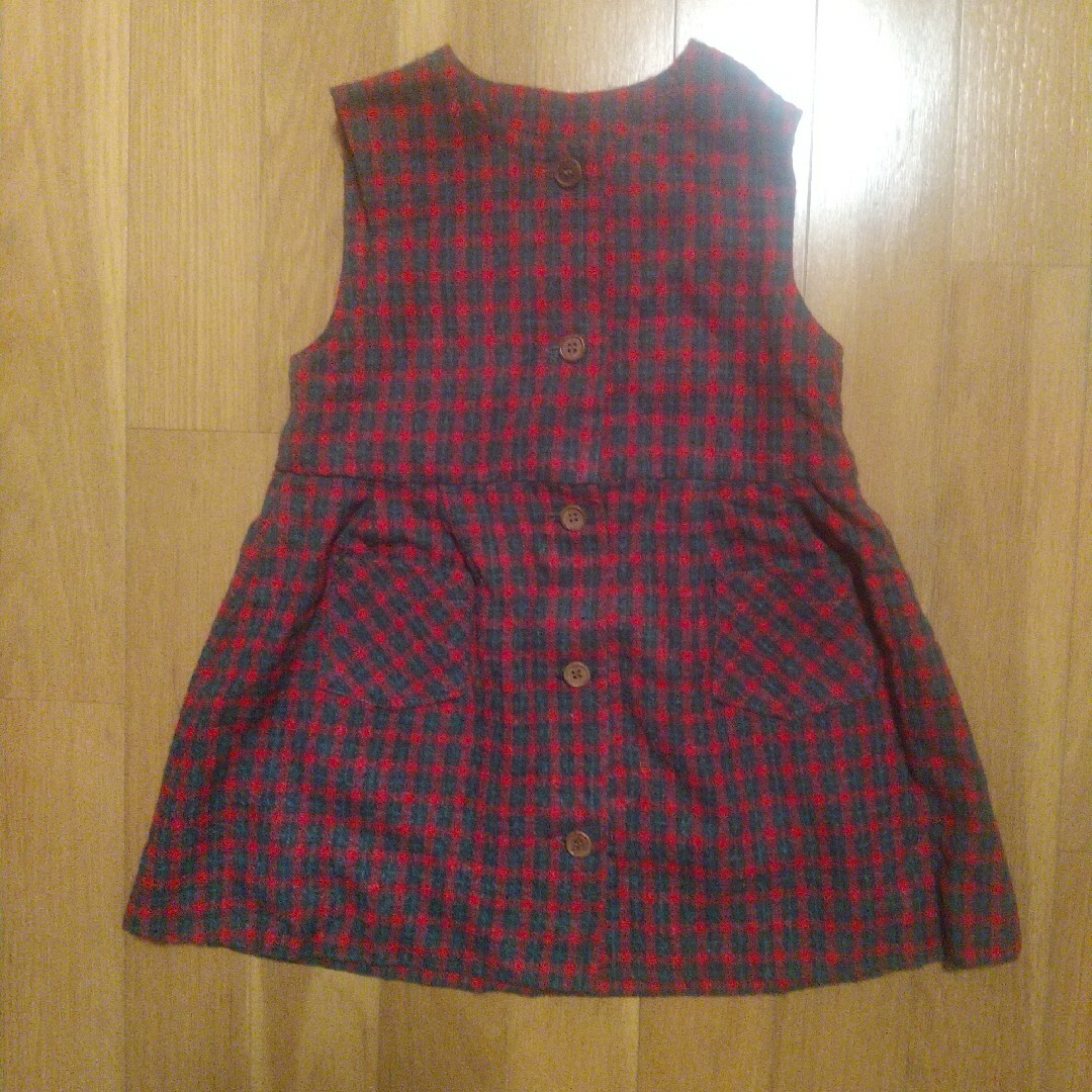 90cm レトロワンピース キッズ/ベビー/マタニティのキッズ服女の子用(90cm~)(ワンピース)の商品写真