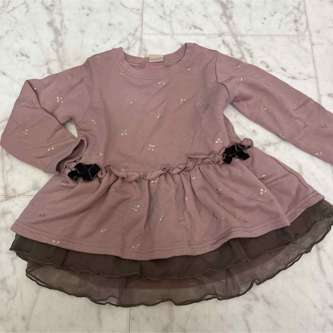 petit main(プティマイン)の専用☆petit main チュニック☆100 キッズ/ベビー/マタニティのキッズ服女の子用(90cm~)(Tシャツ/カットソー)の商品写真