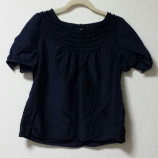 ユナイテッドアローズグリーンレーベルリラクシング(UNITED ARROWS green label relaxing)の値下げしました！フリルブラウス(シャツ/ブラウス(半袖/袖なし))