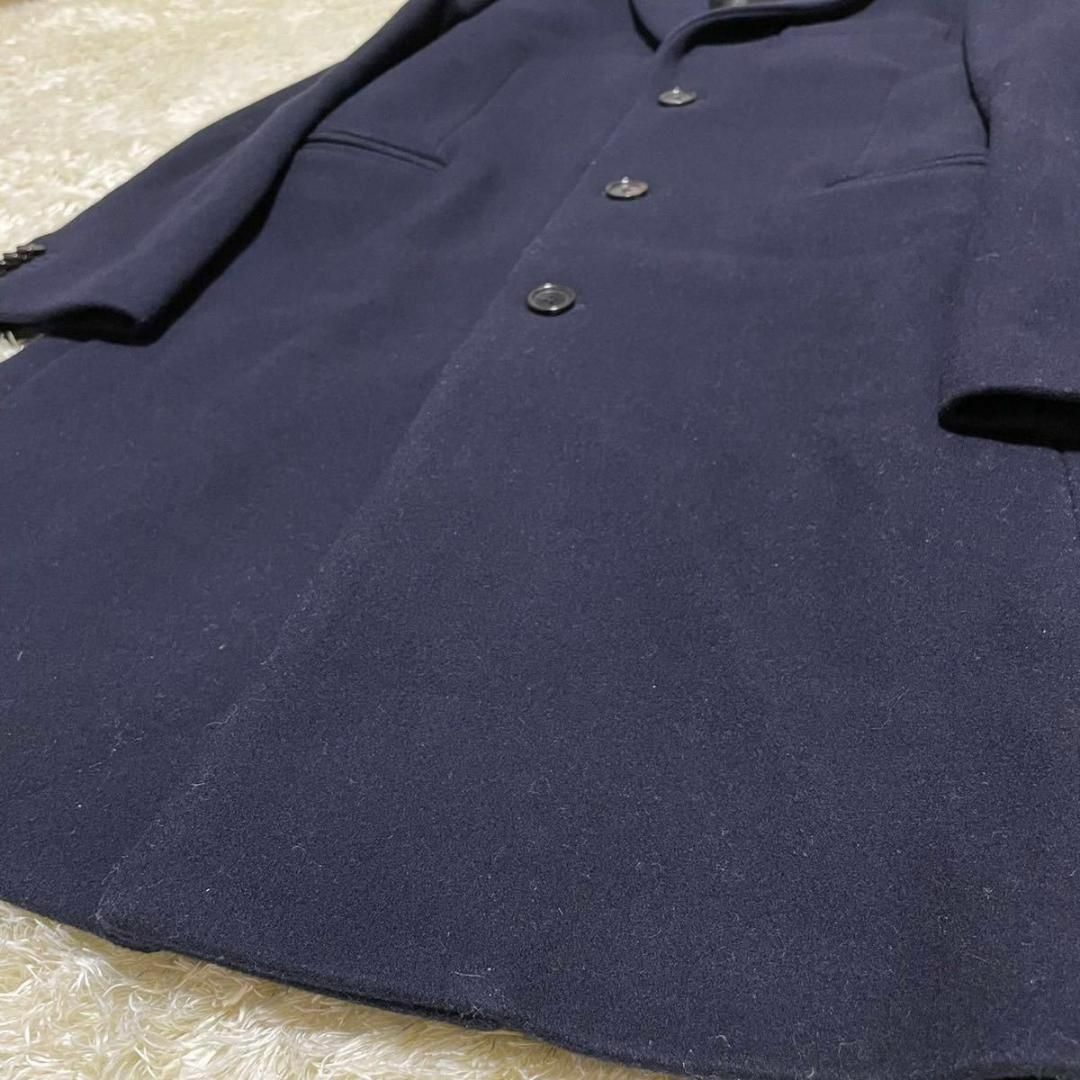 Paul Smith - PS Paul Smith ネイビー ウール チェスターコート 裏地総
