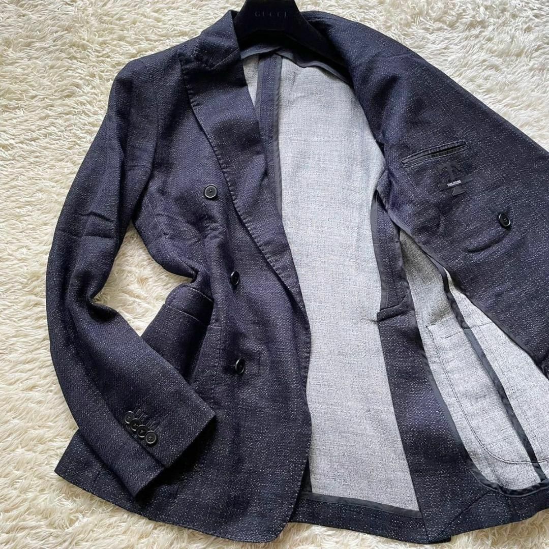 TAGLIATORE - 美品 TAGLIATORE ネイビー ウール 本切羽 ダブル