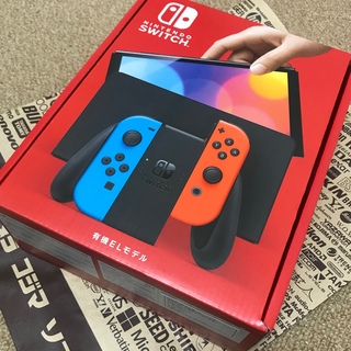 ニンテンドースイッチ(Nintendo Switch)の【新品未使用】Nintendo Switch 有機EL モデル 本体 ネオン(家庭用ゲーム機本体)