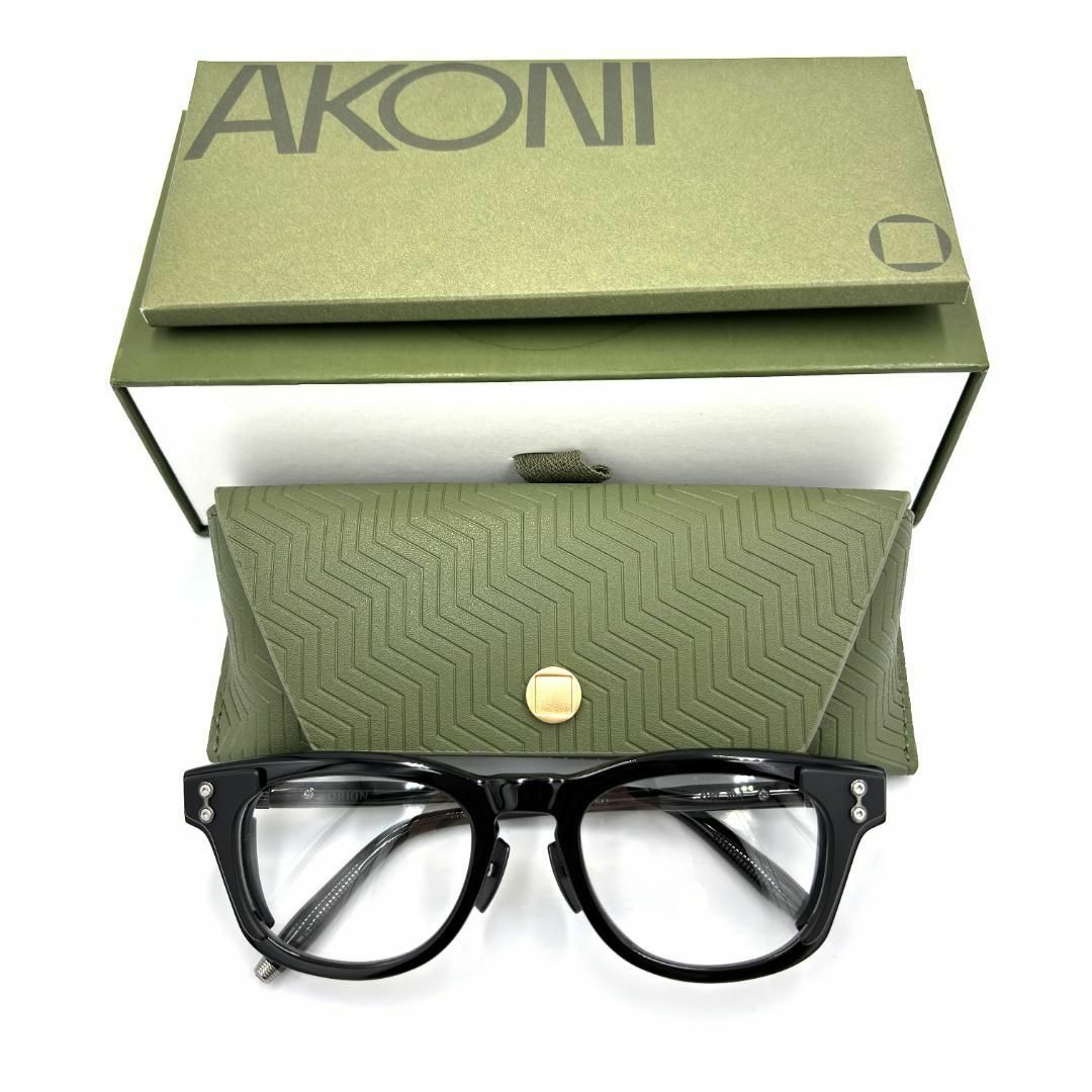 Akoni Orion スクエア眼鏡フレーム  メガネ 眼鏡日本製サイズの寸法