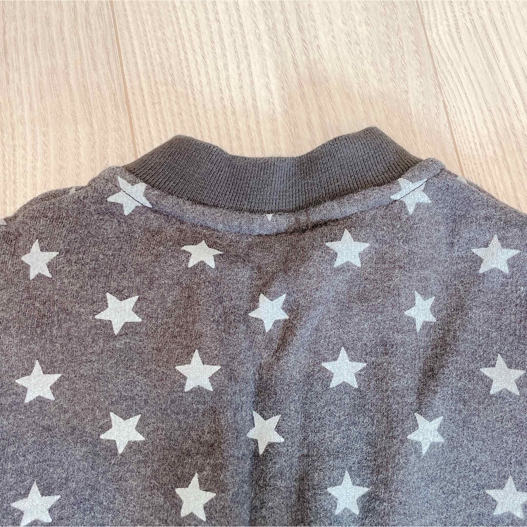 PETIT BATEAU(プチバトー)のPETIT BATEAU / 星プリント スウェットカーディガン キッズ/ベビー/マタニティのキッズ服男の子用(90cm~)(カーディガン)の商品写真