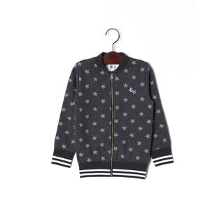 プチバトー(PETIT BATEAU)のPETIT BATEAU / 星プリント スウェットカーディガン(カーディガン)