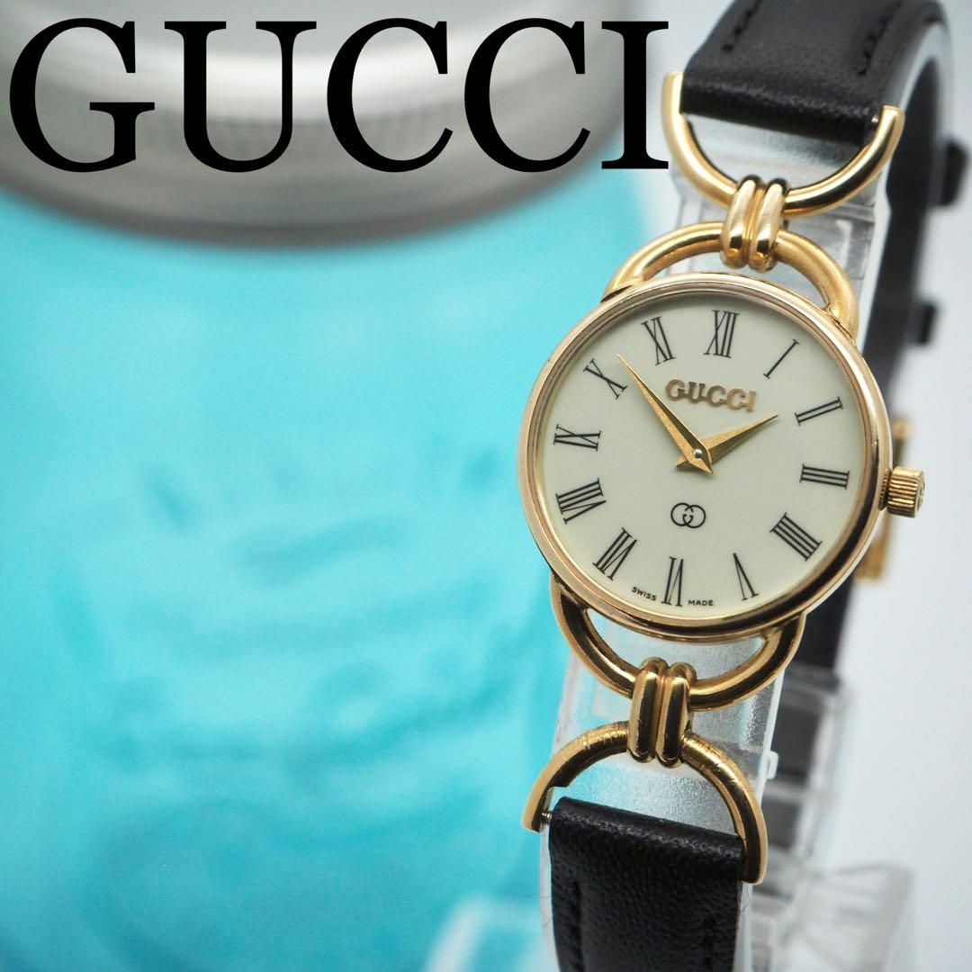 Gucci - 638【美品】GUCCI グッチ時計 ブラック アンティーク