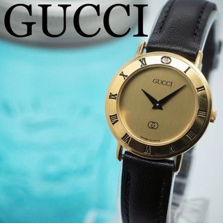 グッチ(Gucci)の58 GUCCI グッチ時計　レディース腕時計　ゴールド　アンティーク　新ベルト(腕時計)