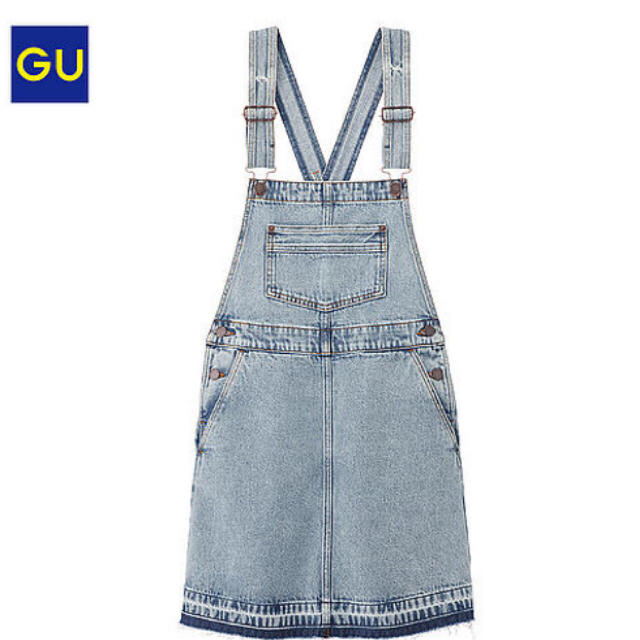 GU(ジーユー)の👗GU👗デニムサロペットスカート Mサイズ レディースのパンツ(サロペット/オーバーオール)の商品写真