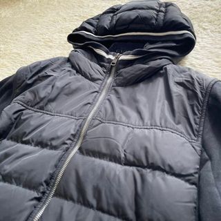 MONCLER - MONCLER ダウンジャケット 切替パーカー ブラック Lサイズ