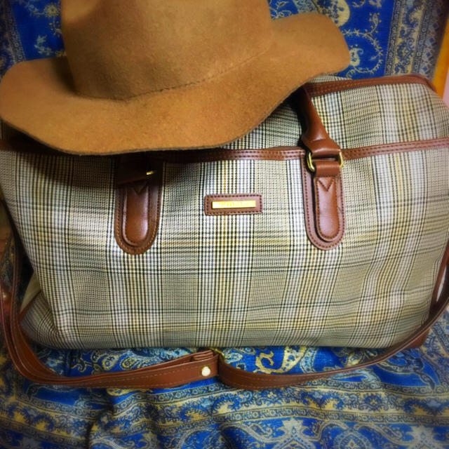 【一点物】Vintage ボストン Bag ／ お洒落 レトロ おじさん鞄