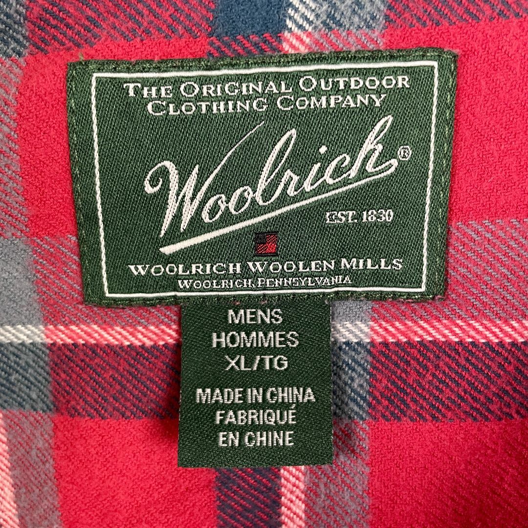 WOOLRICH(ウールリッチ)のWOOLRICH ウールリッチ フランネルシャツ 長袖シャツ チェック 赤 XL メンズのトップス(シャツ)の商品写真