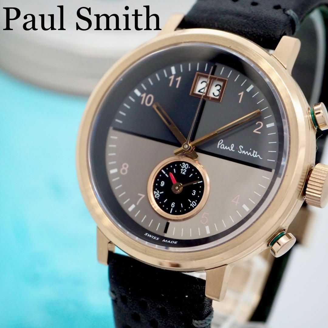 142 PaulSmith ポールスミス時計　チルターン　ブラック　メンズ腕時計腕時計(アナログ)