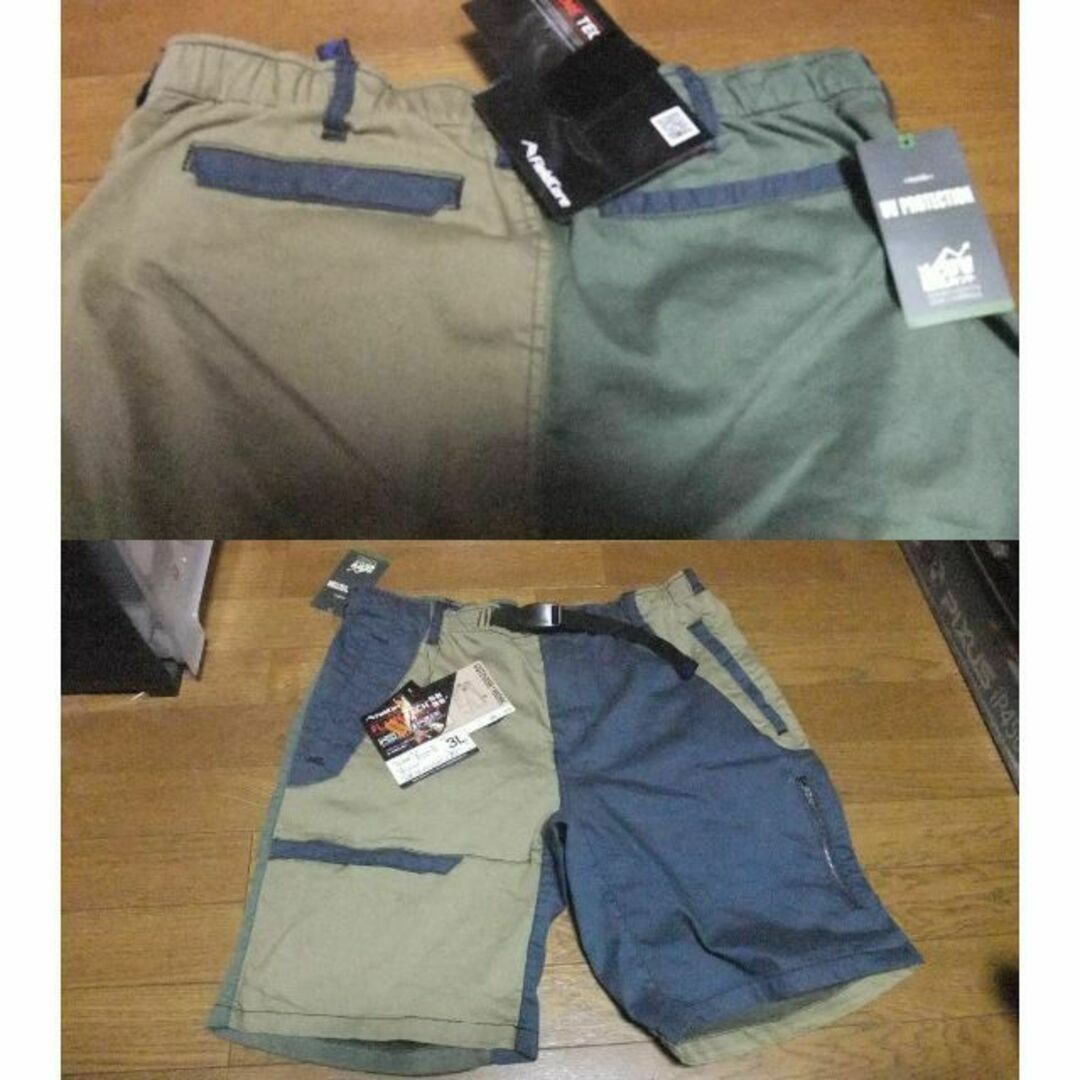 新品 クレイジーカラー ハーフ パンツ ショートパンツ 短パン ズボン 3L メンズのパンツ(ショートパンツ)の商品写真