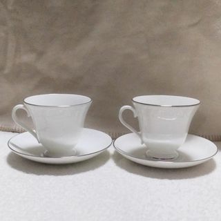 ウェッジウッド(WEDGWOOD)のウェッジウッド（WEDGWOOD）　サンモリッツ　ペア　ティーカップ＆ソーサー(グラス/カップ)