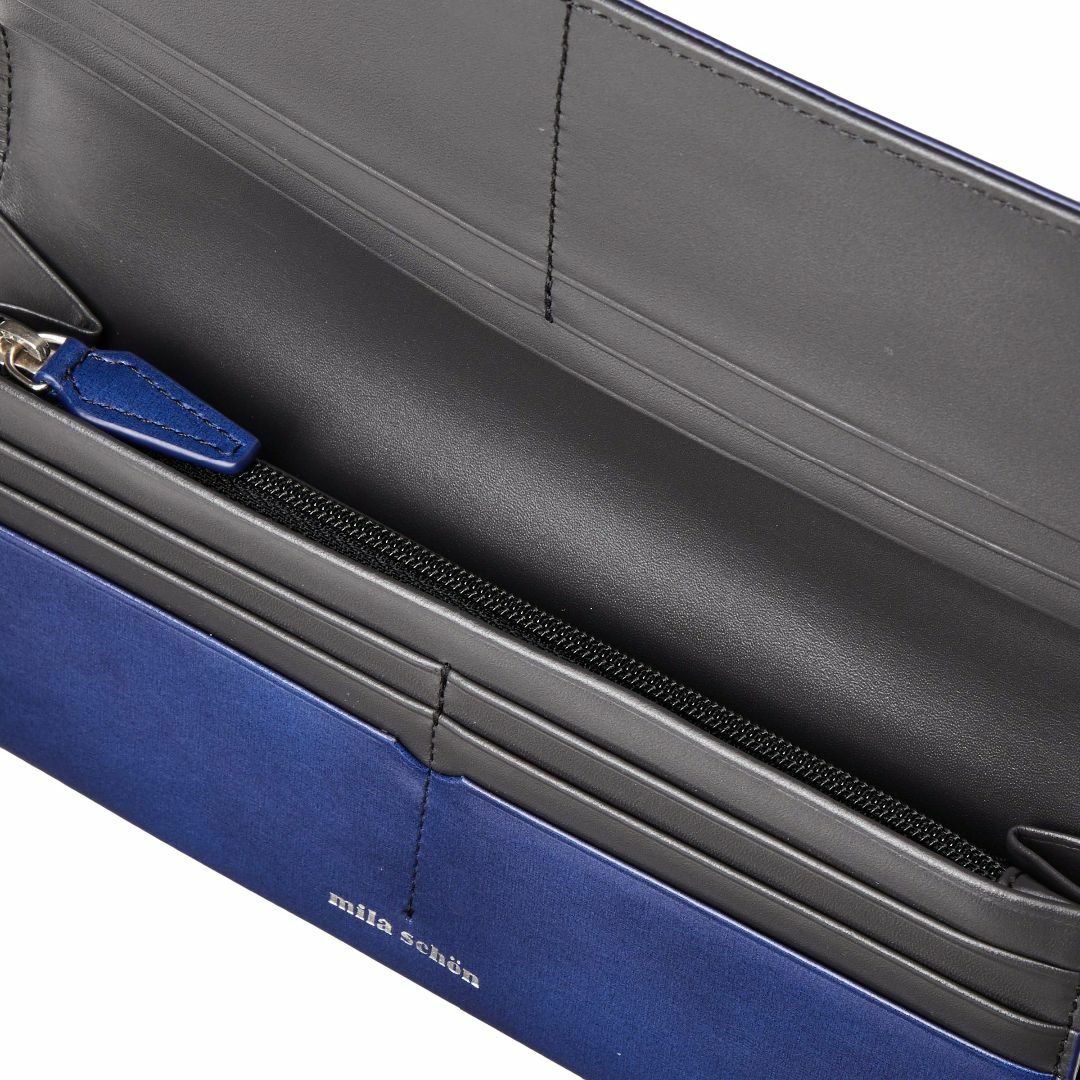 【色: ネイビー】ミラショーン SHADOW EMBOSS かぶせ型長財布 MS メンズのバッグ(その他)の商品写真
