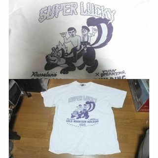 ラッセルノ プロレス マスクマン コラボ Tシャツ XL 白 パンクドランカーズ(Tシャツ/カットソー(半袖/袖なし))