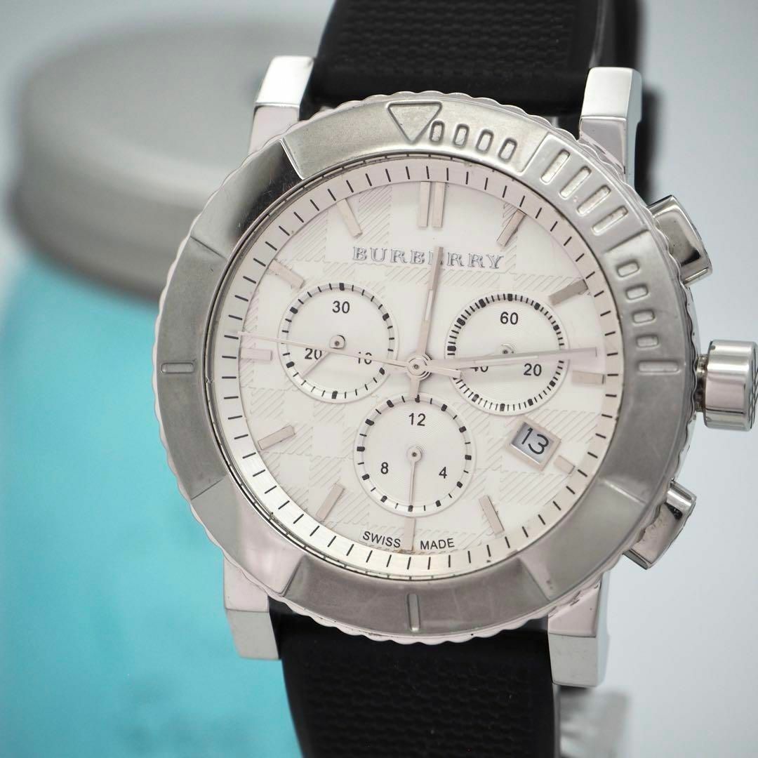 429 BURBERRY バーバリー時計 メンズ腕時計 クロノグラフ ホワイト-