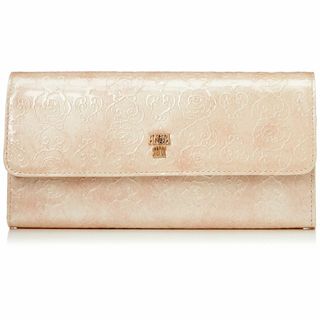 【色: ベージュ】ANNA SUI アナスイ ローズハート フラップ長財布 レデ(その他)