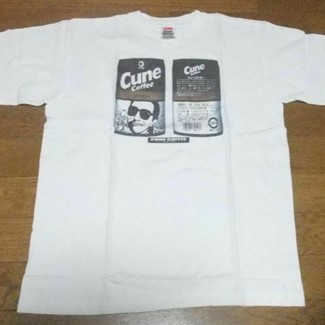 CUNE(キューン)の未使用 cune キューン タモリ コーヒー Tシャツ S 白 サングラス 缶 メンズのトップス(Tシャツ/カットソー(半袖/袖なし))の商品写真