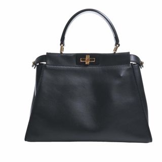 フェンディ(FENDI)の【中古】FENDI フェンディ レザー ピーカーブー 2WAY ハンドバッグ 8BN290 ブラック by(その他)