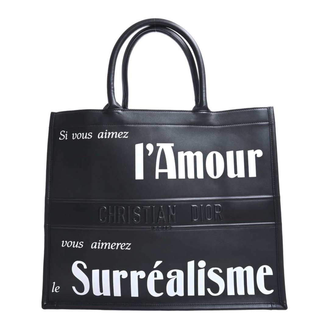 Christian Dior クリスチャンディオール レザー ブックトート SURREALISM トートバッグ - ブラック by