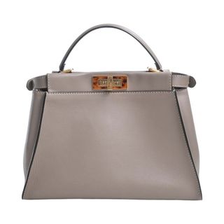 フェンディ(FENDI)の【中古】FENDI フェンディ レザー べっ甲 ピーカーブー レギュラー 2WAY ハンドバッグ 8BN290 グレージュ by(その他)