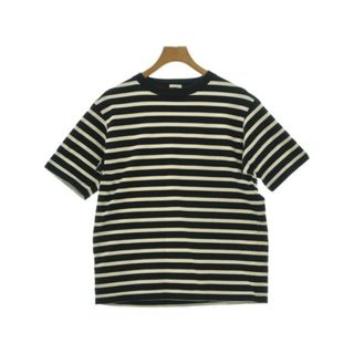 コモリ(COMOLI)のCOMOLI コモリ Tシャツ・カットソー 1(S位) 黒x白(ボーダー) 【古着】【中古】(Tシャツ/カットソー(半袖/袖なし))