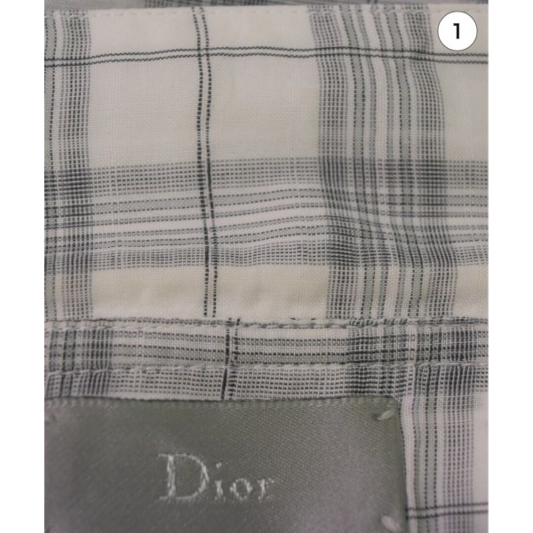 DIOR HOMME(ディオールオム)のDior Homme カジュアルシャツ 38(S位) 白xグレー(チェック) 【古着】【中古】 メンズのトップス(シャツ)の商品写真