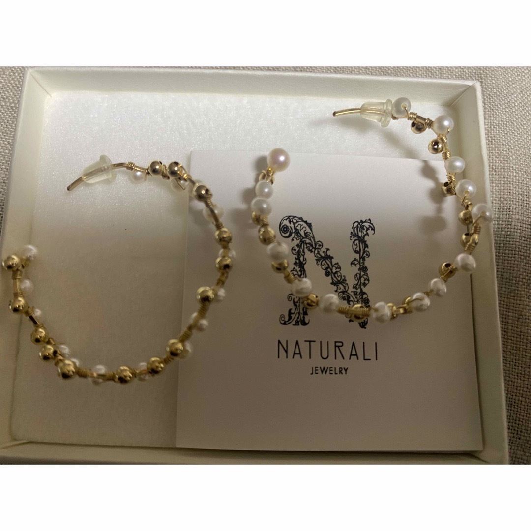 NATURALI JEWELRY　ナチュラリジュエリ　淡水パール フープピアス