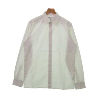 美品 ボッテガヴェネタ BOTTEGA VENETA UNIFORM シャツ ロングスリーブ コットン 無地 トップス メンズ 38(M相当) ホワイト