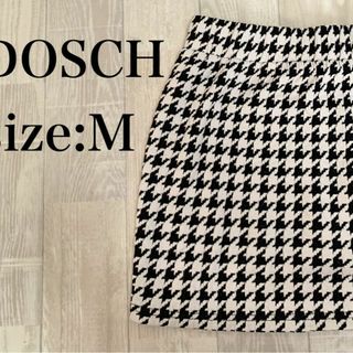 ドスチ(Dosch)の【DOSCH】ドスチ　ミニスカ　千鳥柄 M 白　黒　ホワイト　ブラック　スカート(ミニスカート)