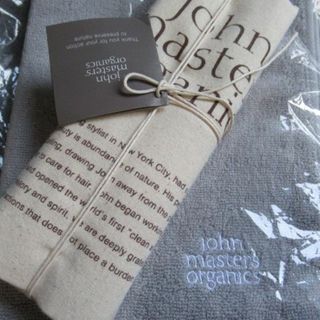 ジョンマスターオーガニック(John Masters Organics)の新品　ジョンマスター　エコバッグ　オーガニックコットン　フェイスタオル　グレー(エコバッグ)