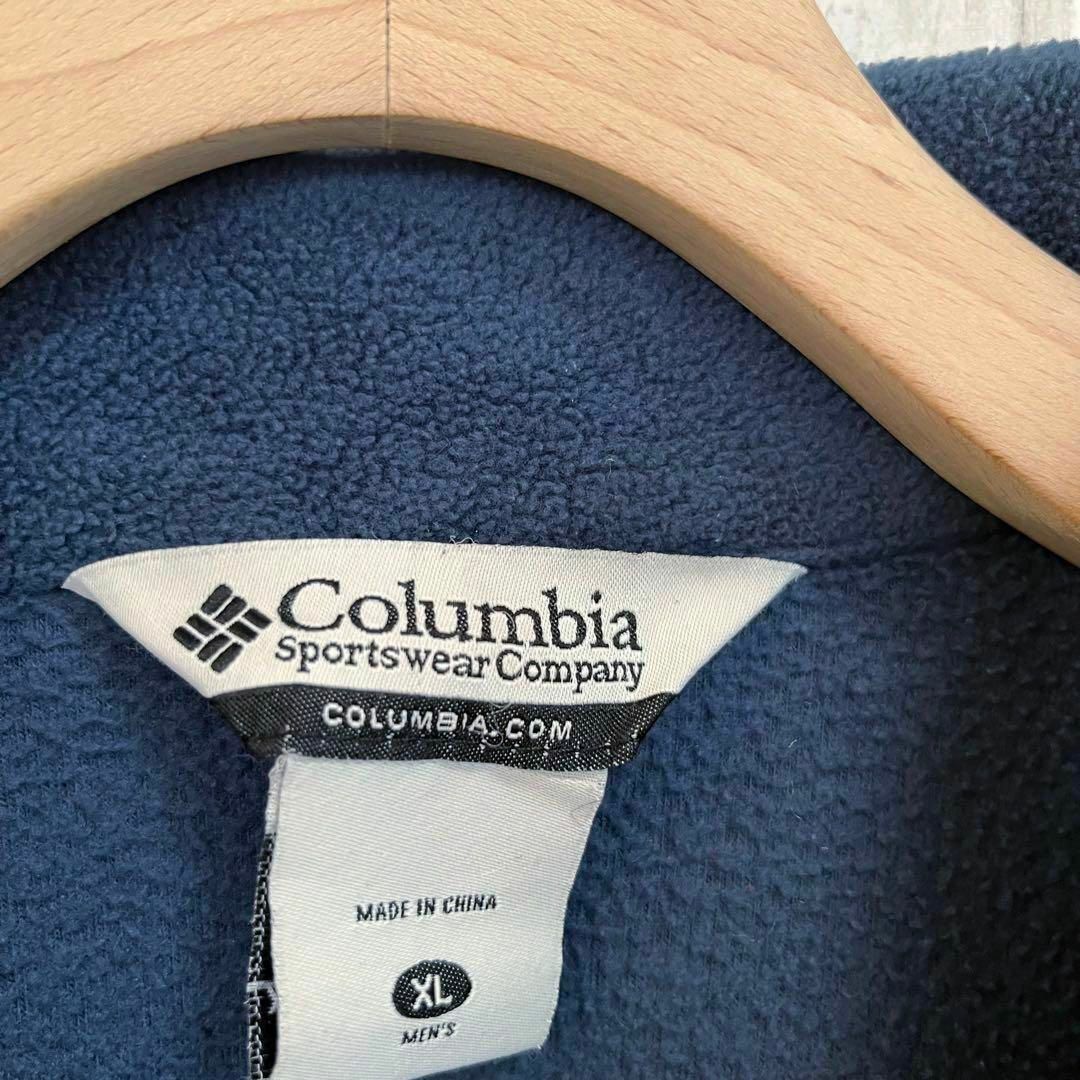 Columbia(コロンビア)のアメリカ古着COLUMBIA ジップアップフリースジャケット　サイズXLネイビー メンズのジャケット/アウター(ブルゾン)の商品写真